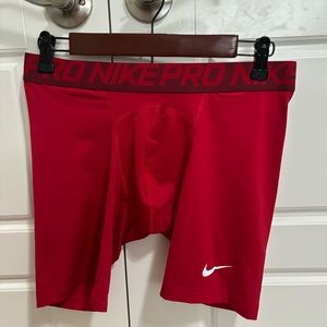 NWOT Size L Nike Pro Men’s Compression Shorts Red